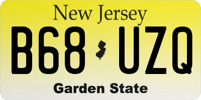 NJ license plate B68UZQ