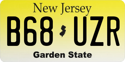 NJ license plate B68UZR