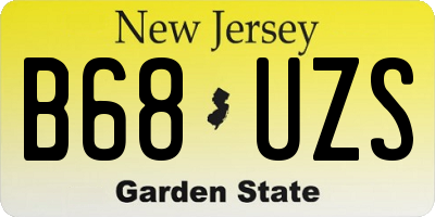 NJ license plate B68UZS