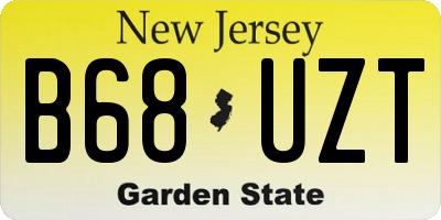 NJ license plate B68UZT