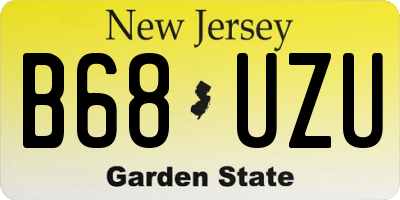 NJ license plate B68UZU