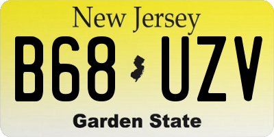 NJ license plate B68UZV