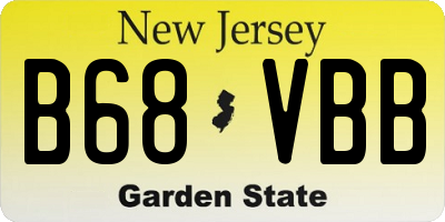 NJ license plate B68VBB