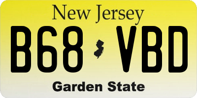NJ license plate B68VBD