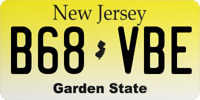 NJ license plate B68VBE