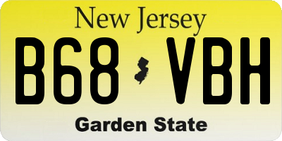 NJ license plate B68VBH