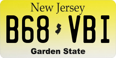 NJ license plate B68VBI