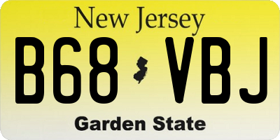 NJ license plate B68VBJ