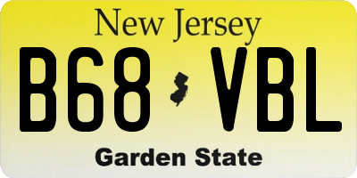 NJ license plate B68VBL