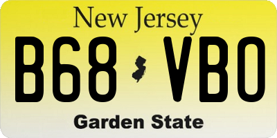 NJ license plate B68VBO
