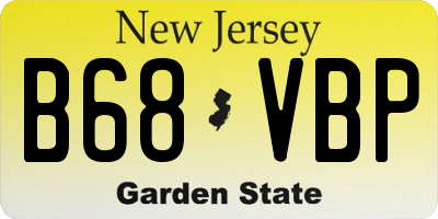 NJ license plate B68VBP
