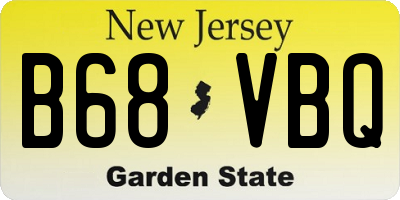 NJ license plate B68VBQ