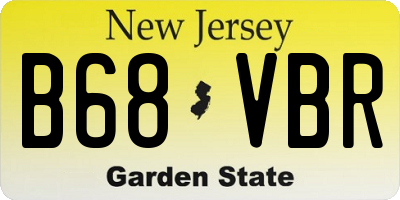 NJ license plate B68VBR