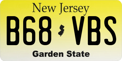 NJ license plate B68VBS