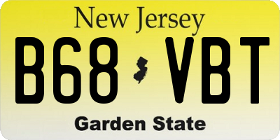 NJ license plate B68VBT