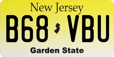 NJ license plate B68VBU