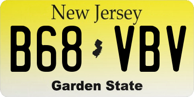 NJ license plate B68VBV