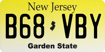 NJ license plate B68VBY