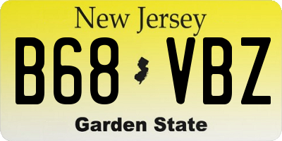 NJ license plate B68VBZ
