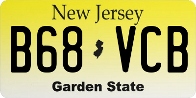 NJ license plate B68VCB