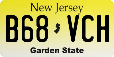 NJ license plate B68VCH
