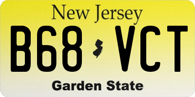 NJ license plate B68VCT