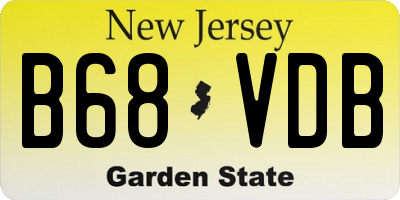 NJ license plate B68VDB