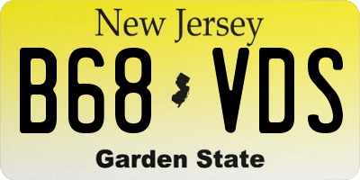 NJ license plate B68VDS