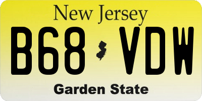 NJ license plate B68VDW