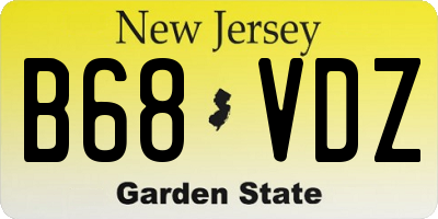 NJ license plate B68VDZ