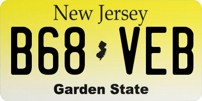 NJ license plate B68VEB