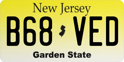 NJ license plate B68VED