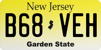 NJ license plate B68VEH