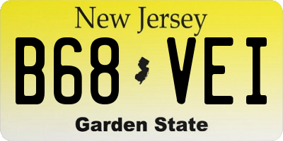 NJ license plate B68VEI