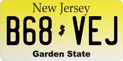 NJ license plate B68VEJ