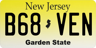 NJ license plate B68VEN