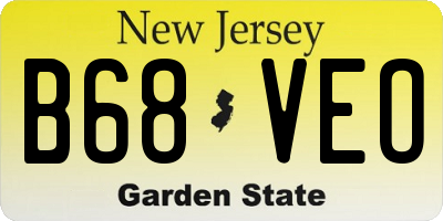 NJ license plate B68VEO