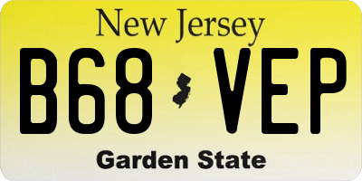NJ license plate B68VEP