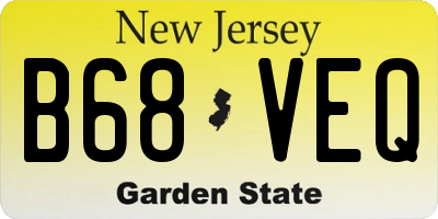 NJ license plate B68VEQ