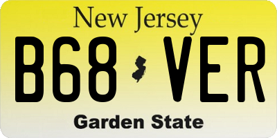 NJ license plate B68VER