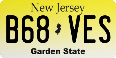 NJ license plate B68VES