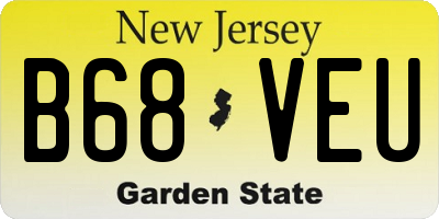 NJ license plate B68VEU
