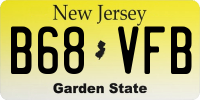 NJ license plate B68VFB