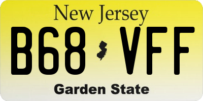NJ license plate B68VFF