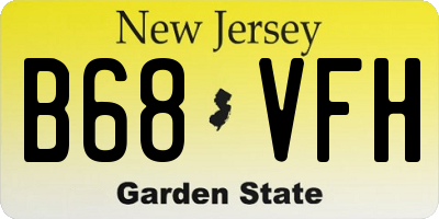 NJ license plate B68VFH