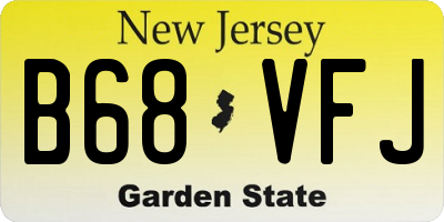 NJ license plate B68VFJ