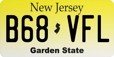 NJ license plate B68VFL