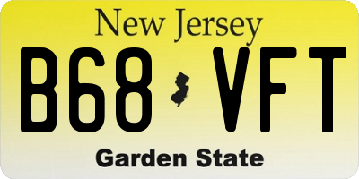 NJ license plate B68VFT