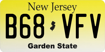 NJ license plate B68VFV