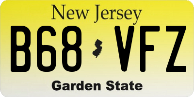 NJ license plate B68VFZ